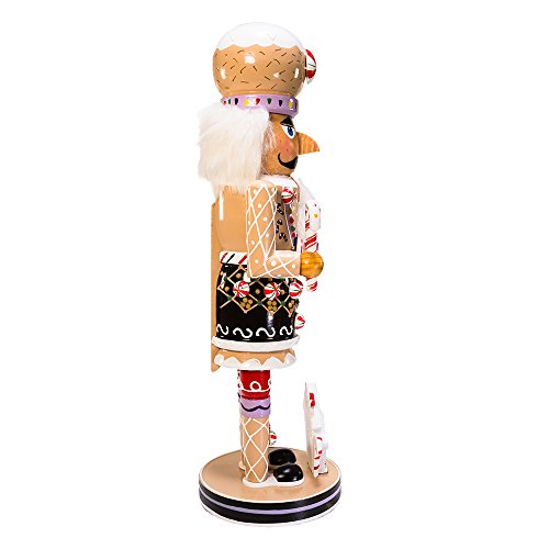 Kurt Adler 16-Inch Wooden Gingerbread Christmas Nutcracker Brown/Beige P61668