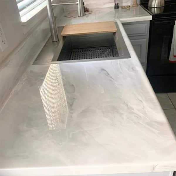 Stone Coat Countertops Carrara Marble Finish Countertop Kit A184