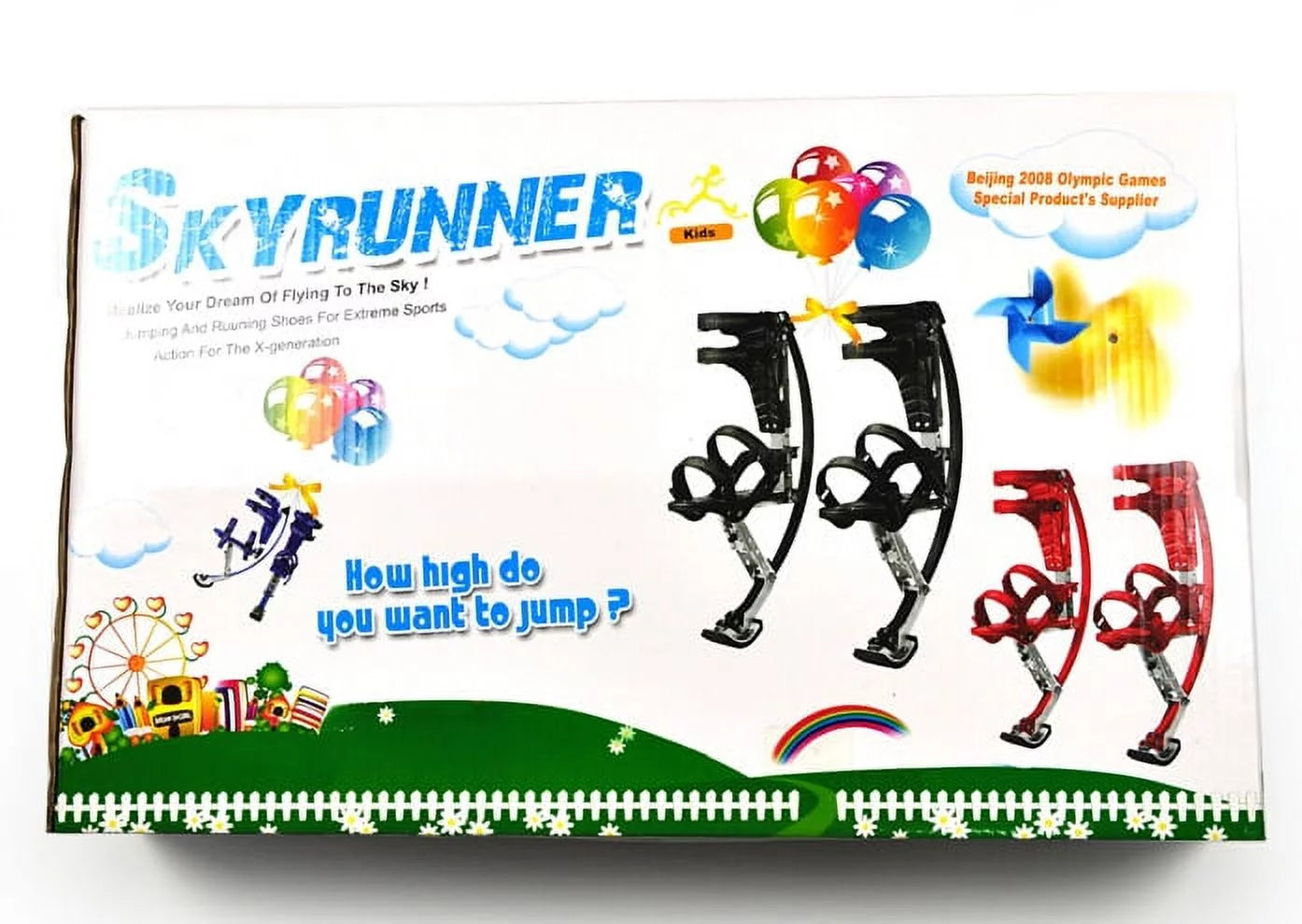 Kangaroo Shoes Jumping Stilts for Kids Youth (66-110lbs) Black G475