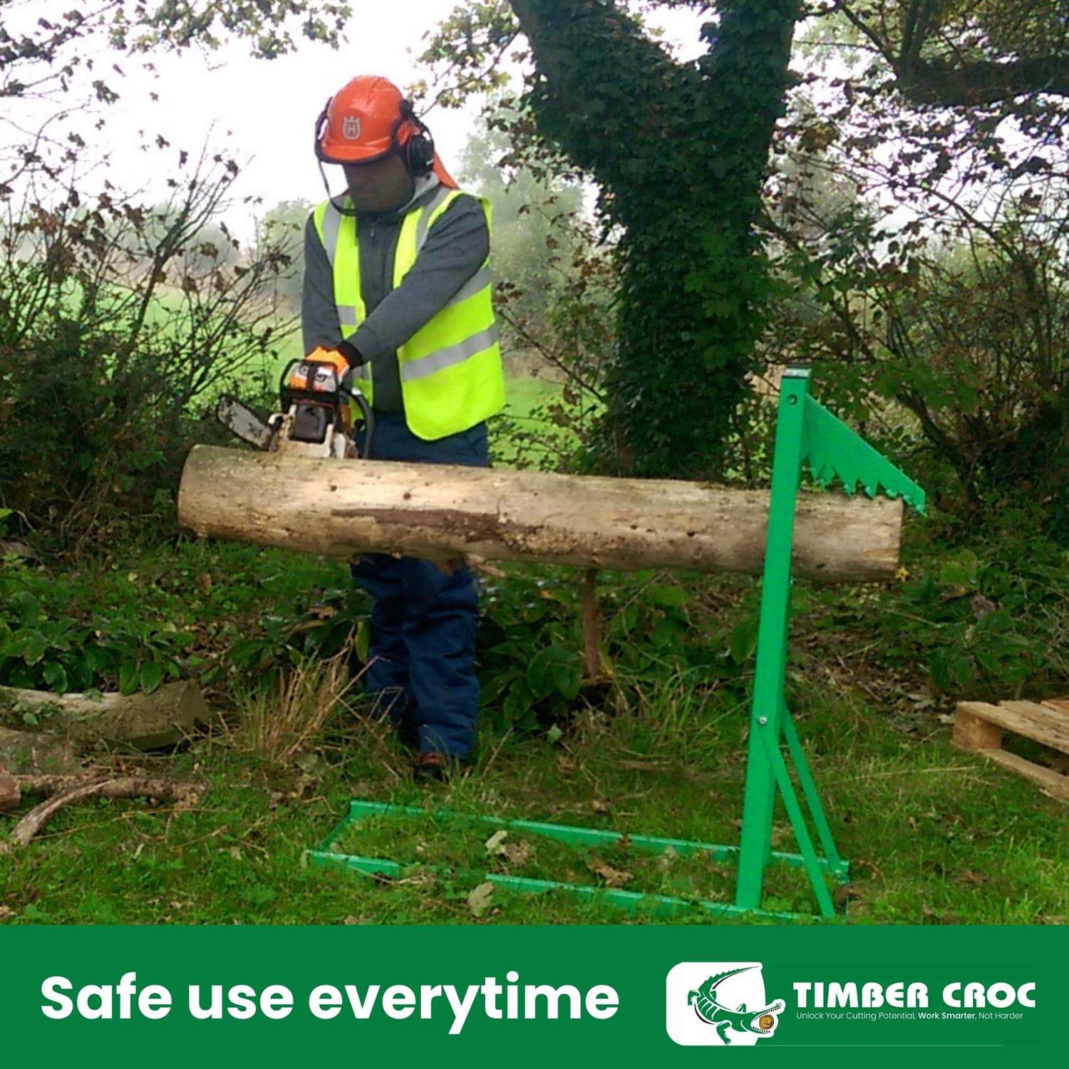 Timber Croc Logging Saw Horse Steel Log Holder for Cutting Wood M1774
