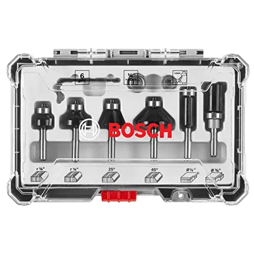 Bosch Genuine 6 pc. Carbide-Tipped Router Bit Set V571