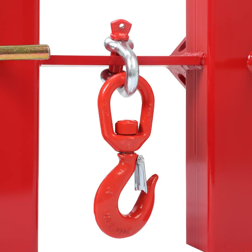 ELITEWILL Forklift Lifting Hook, 6600lbs Capacity, Red with Swivel Hook Q7213
