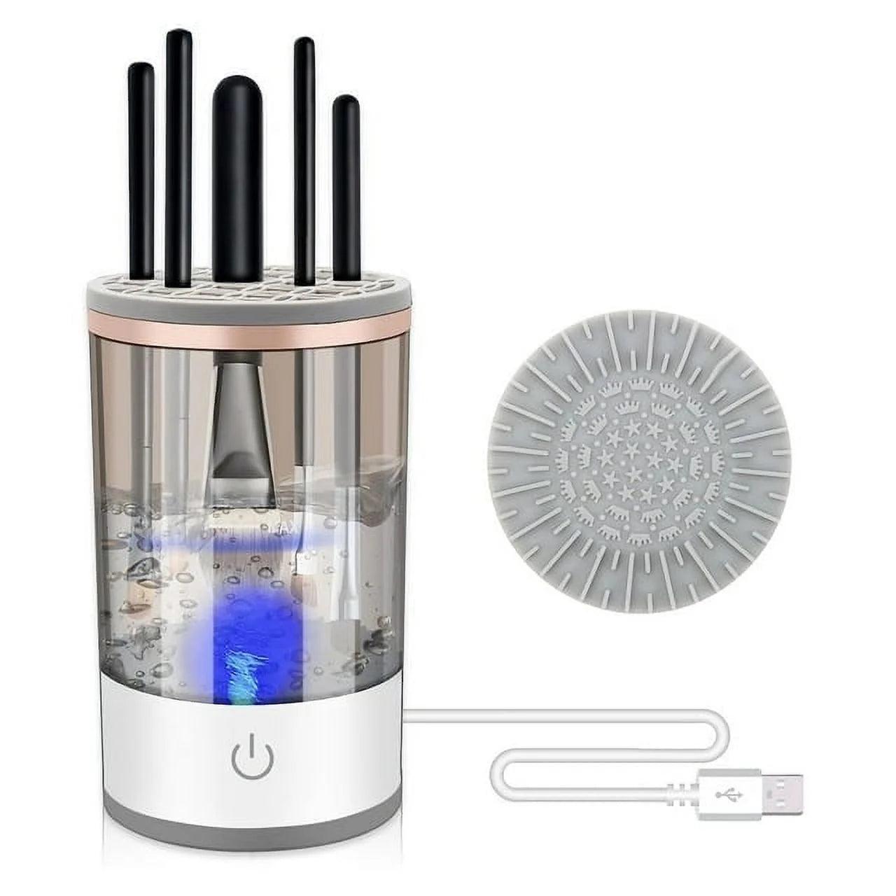 Electric Portable Makeup Brush Cleaner Machine with Cleaning Mat B9022