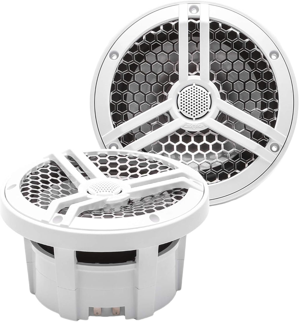 Skar Audio SK65M 6.5" 2-Way Marine Full Range 320 Watt Coaxial Speakers, Pair (White)