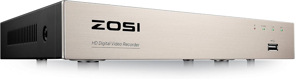 ZOSI 5MP Ultra HD H.265+ 16CH Surveillance DVR Recorder with 2TB Hard Drive,16 Channel Hybrid 4-in-1 CCTV DVR for 720p 1080p 3MP 4MP 5MP Security Camera, Easy Remote Access,Motion Detection,Alert Push