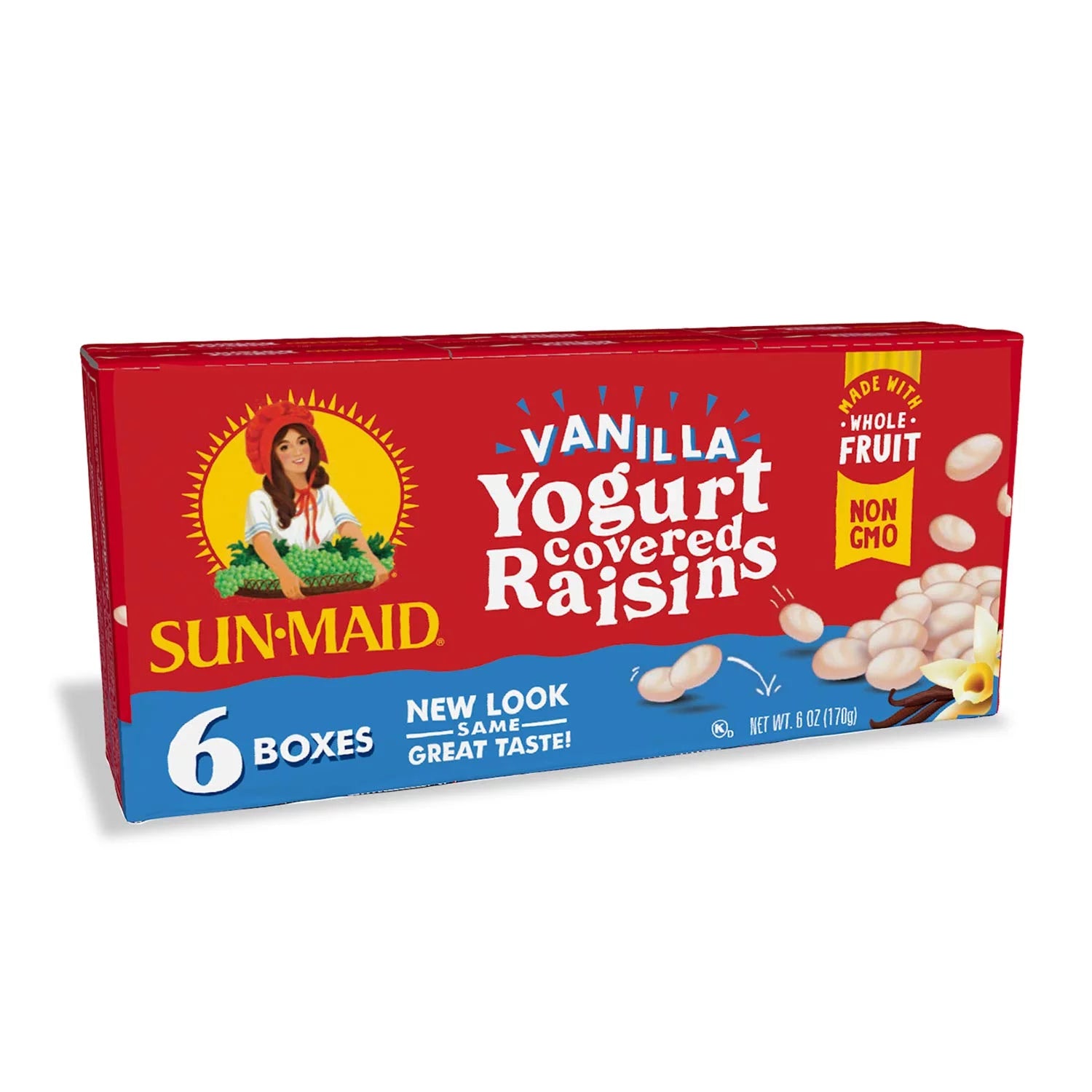 Sun-Maid Vanilla Yogurt Raisins, 1-Ounce (6 Count, Pack of 3) L218