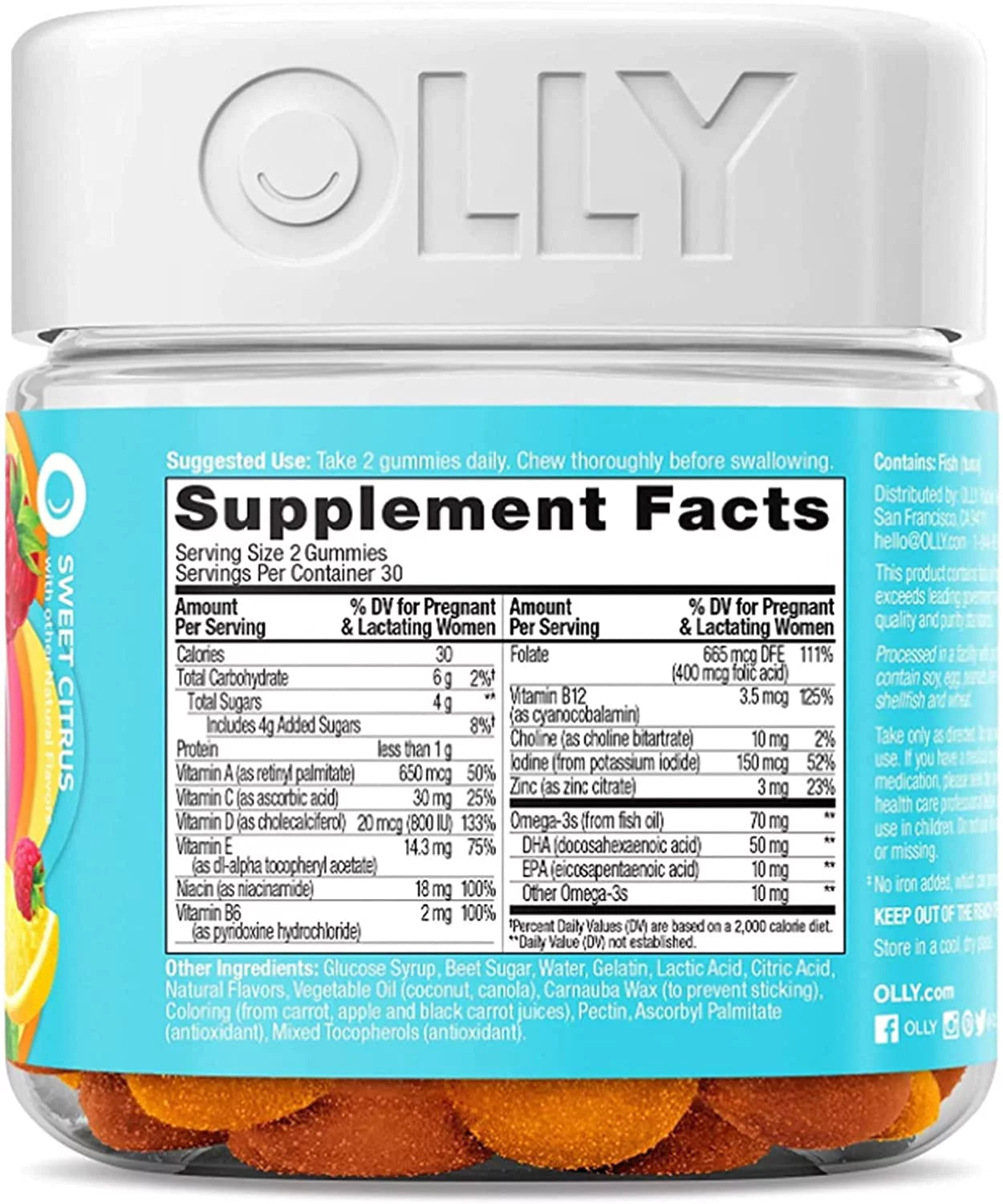 Olly The Essential Prenatal Sweet Citrus 60 Gummies G872