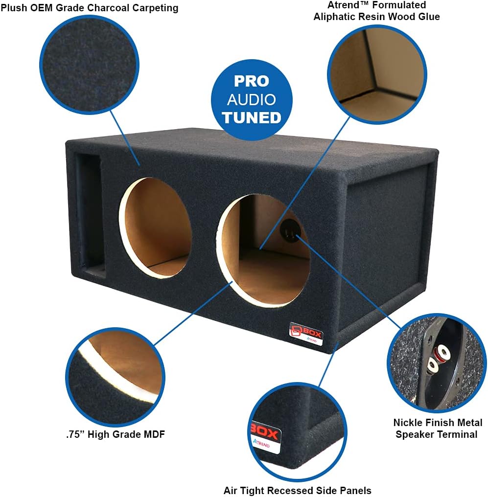 SQ-10DQVDD Soundqubed Dual Vented Subwoofer Enclosure N6563