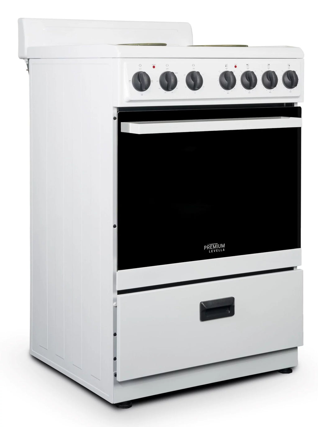 Levella 24 in. 2.7 cu. ft. Single Electric Range with 4 Burners, White D231490