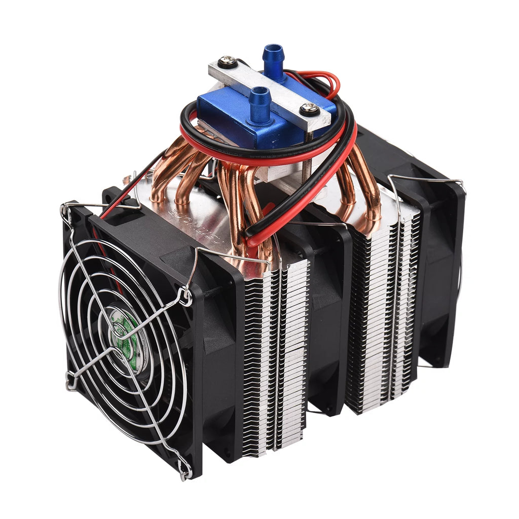 Carevas 180W High Power Semiconductor Refrigeration Fish Tank Chiller Refrigerator Cooling-water Machine Chiller Water Cooler Aquarium Chiller with 6pcs Heat Dissipation Copper for 40 Liters Aquar