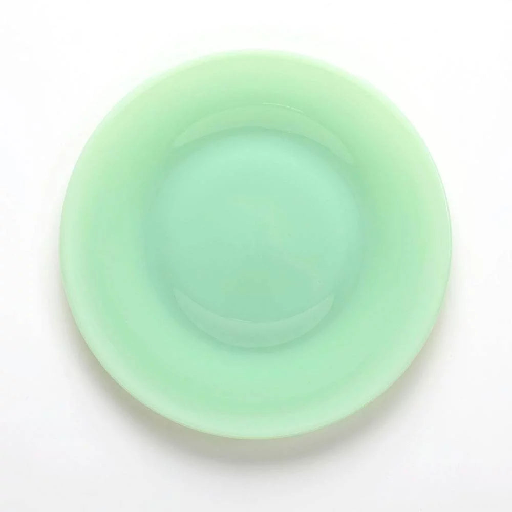 Mosser Glass Dinner Plate, Vintage Style 10", Green Jadeite Opaque Glass