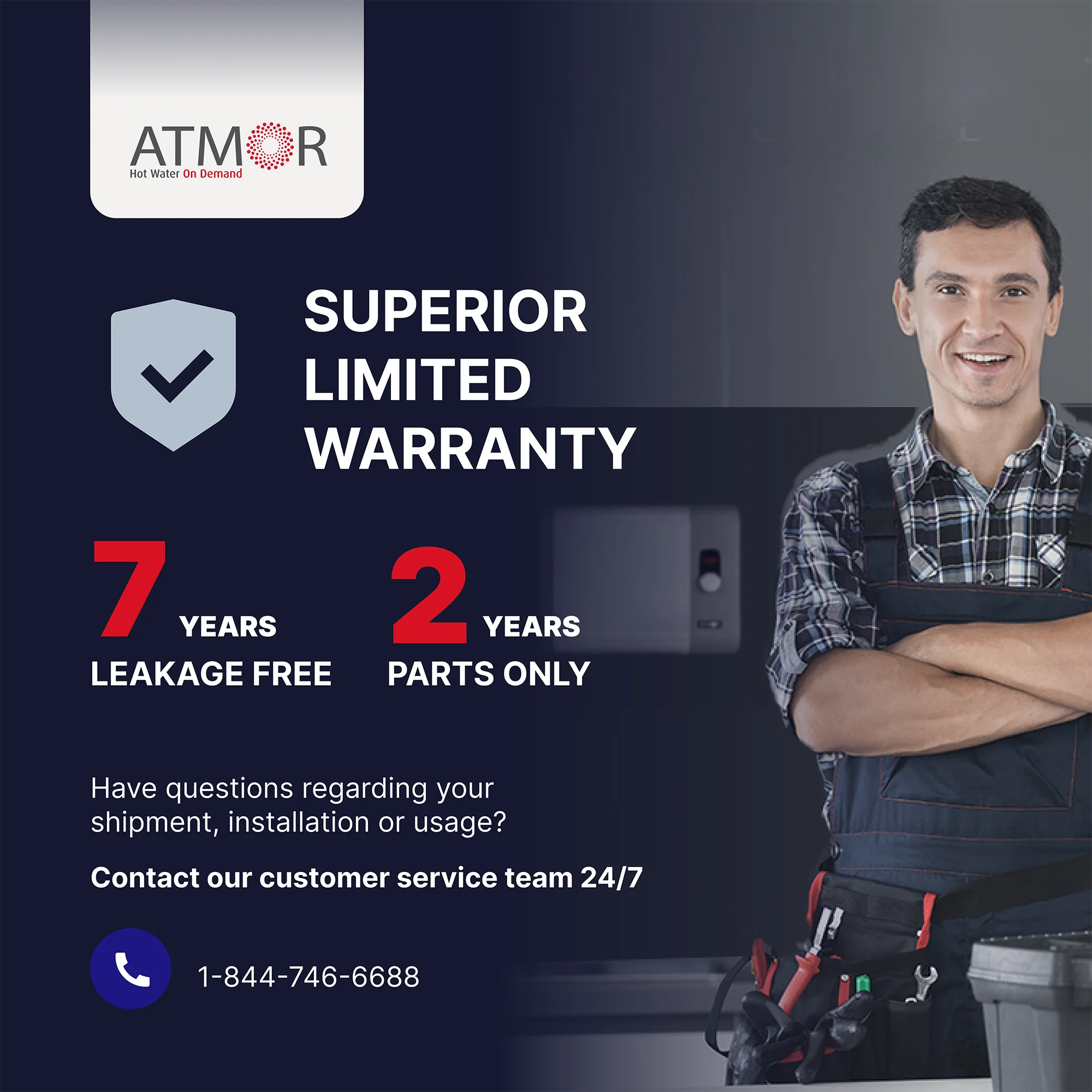 Atmor 29kW 5.4 GPM Electric Tankless Water Heater V60640