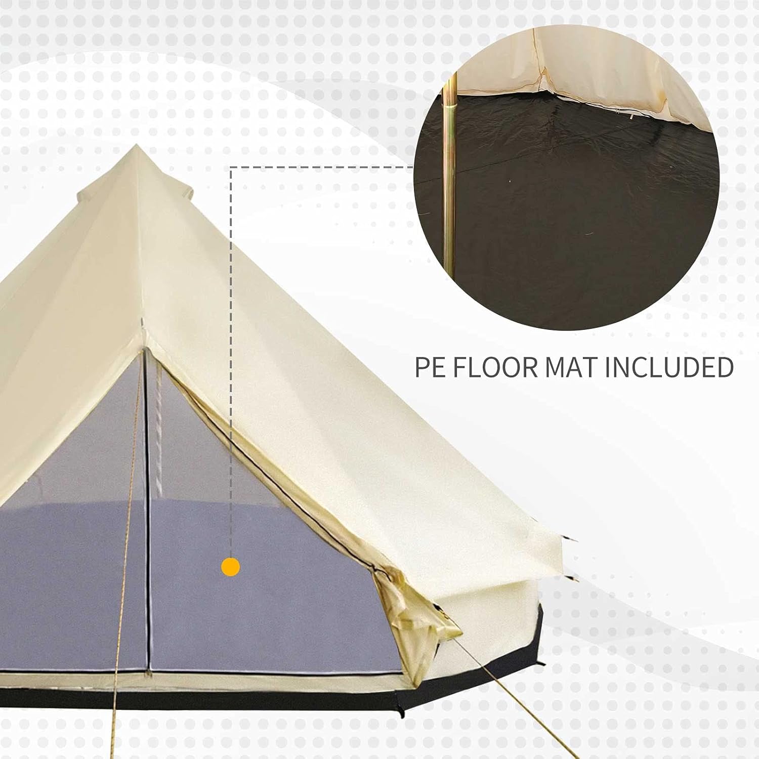 Outsunny 10-Person Waterproof Camping Tent Yurt X895