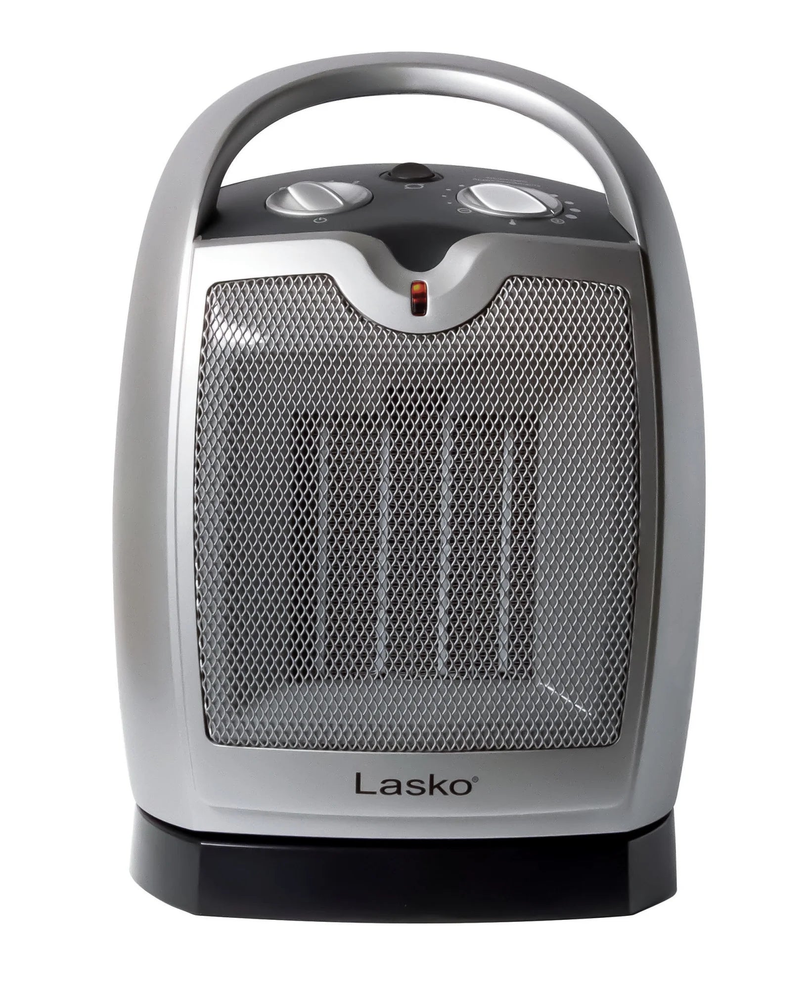 Lasko 12" 1500W Oscillating Ceramic Tabletop Space Heater with Thermostat, Gray K70412