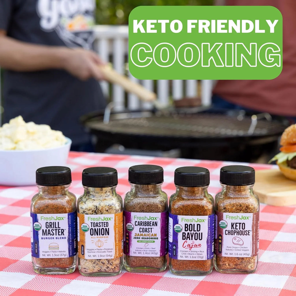 FreshJax Keto Seasoning Gift Set, Pack of 5 Organic Spices D4950