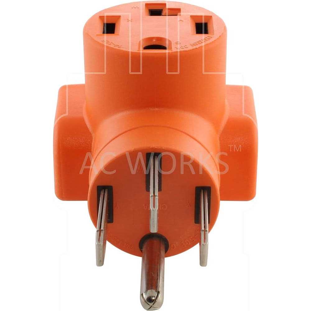 AC WORKS 4-Prong Dryer Adapter 14-50P to 14-30R C18334