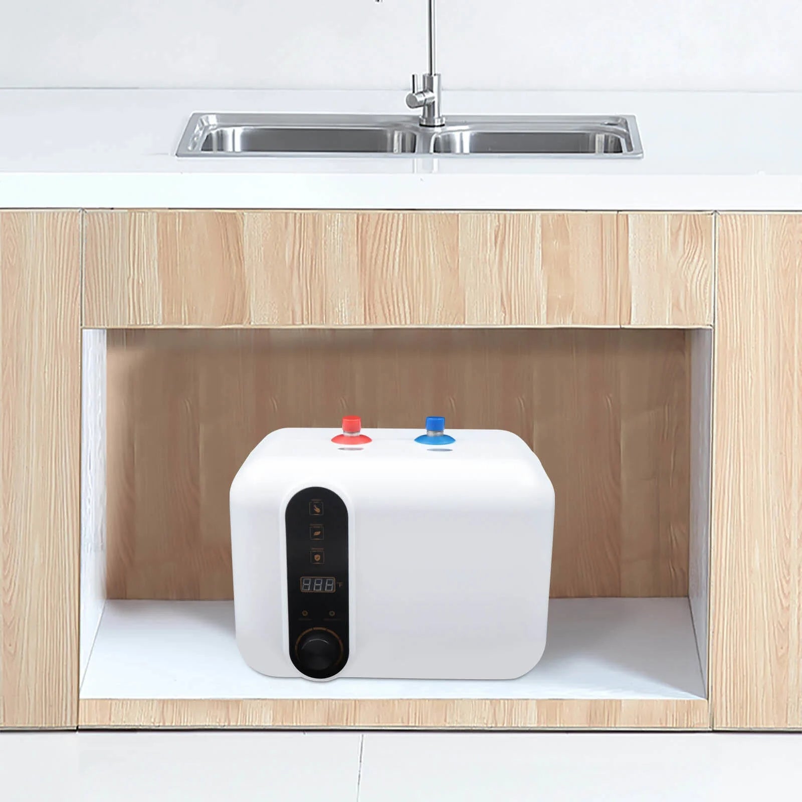 DENSET Instant Electric Hot Water Heater Shower Compact Mini-Tank Storage RV 10L 1500W Electric Hot Water Heater 110V Compact Mini-Tank Storage