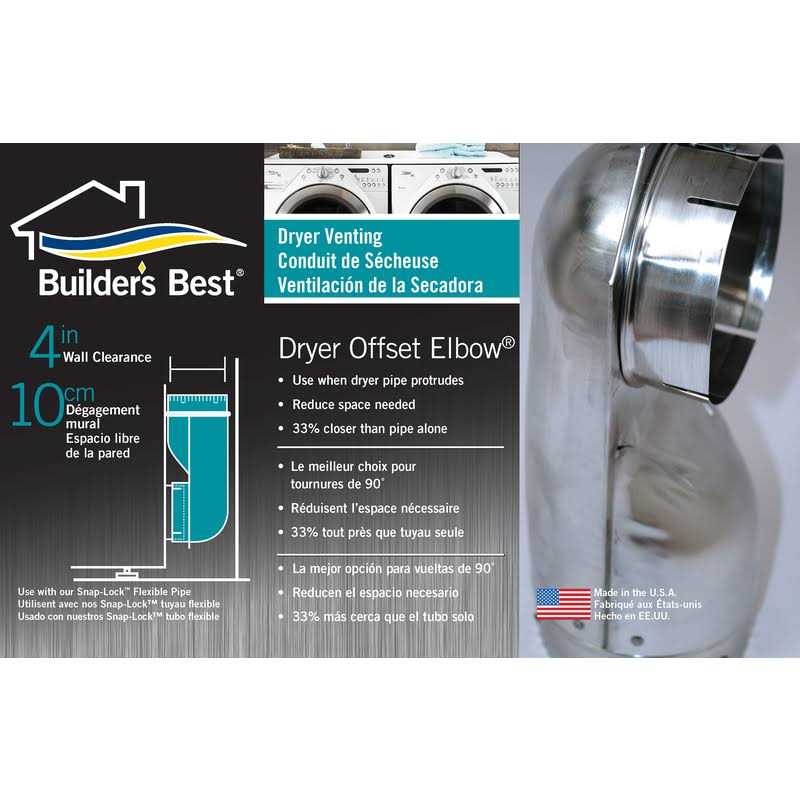 Builder's Best 010155 Dryer Offset Elbow L957