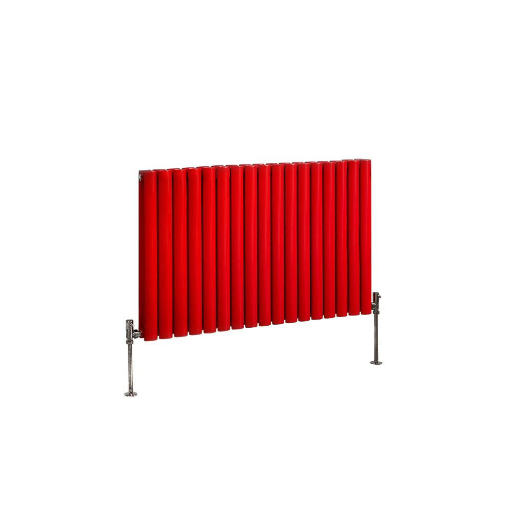 Hudson Reed Revive Hot Water Radiator, Horizontal European Design, Red C53062