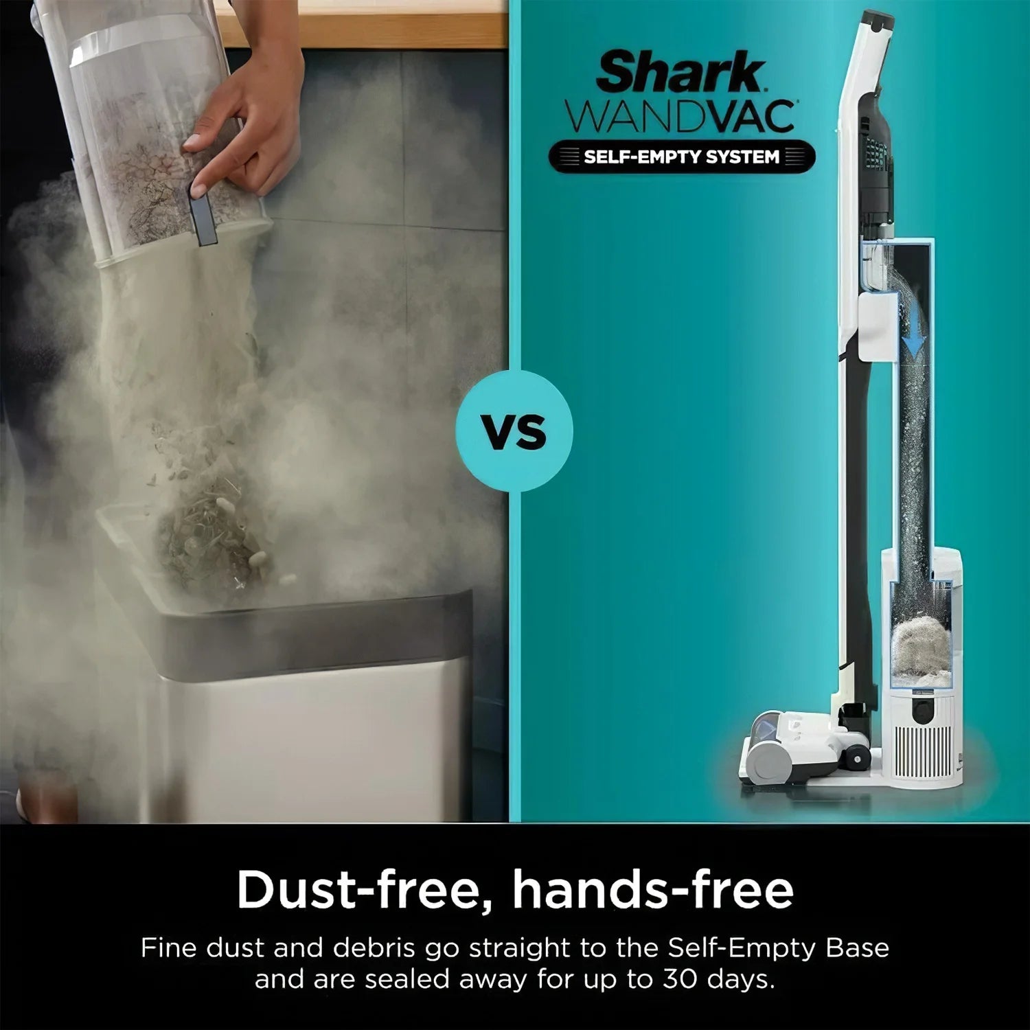 Shark Wandvac Self-Empty System Cordless Stick Vacuum Cleaner with HEPA Base, WS640AE C430