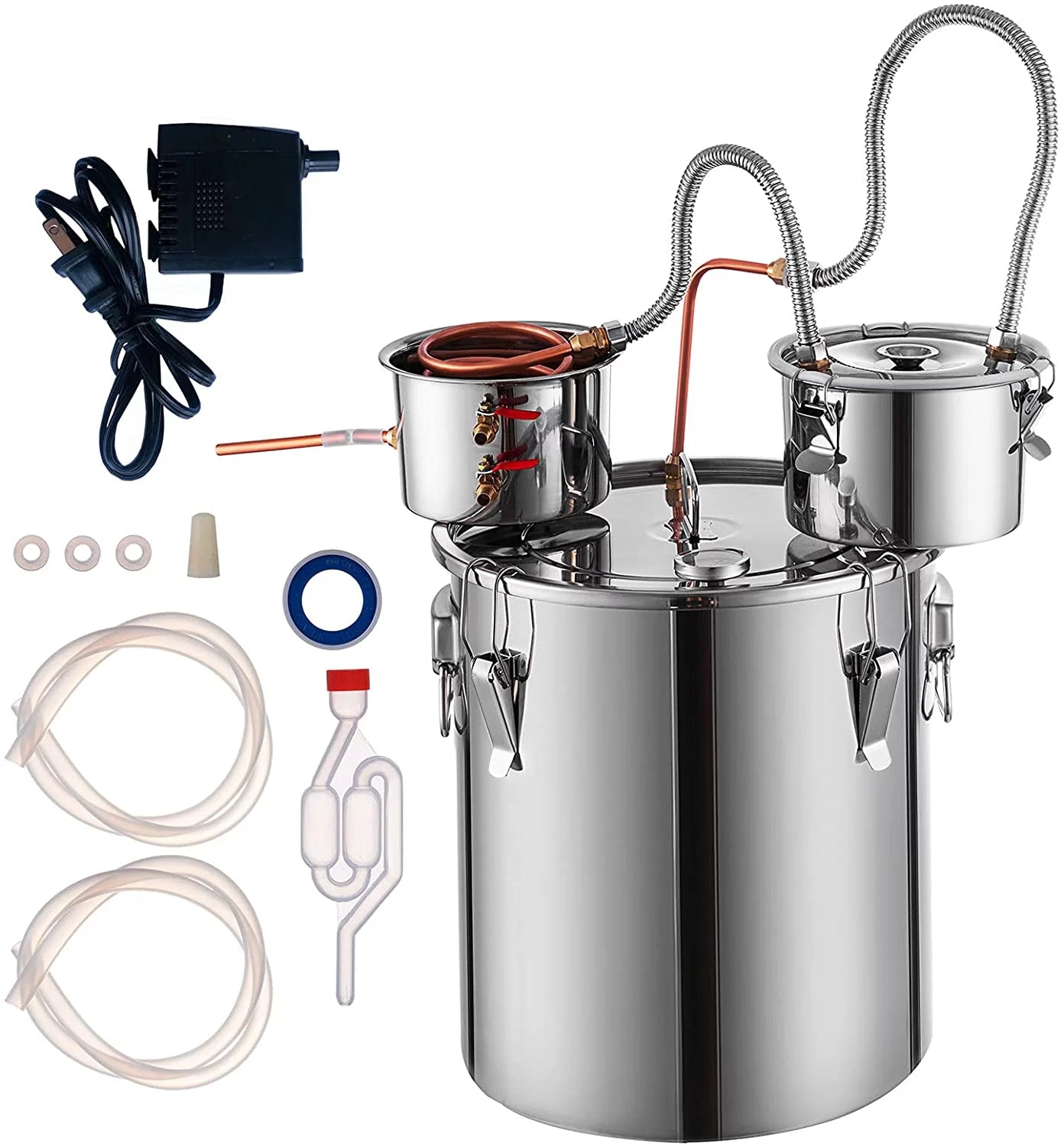 SHZOND 9.6 Gallon Water Distiller Multifunction Home Brewing Machine Kit for Home DIY Fruit Wine, Brandy, Whisky
