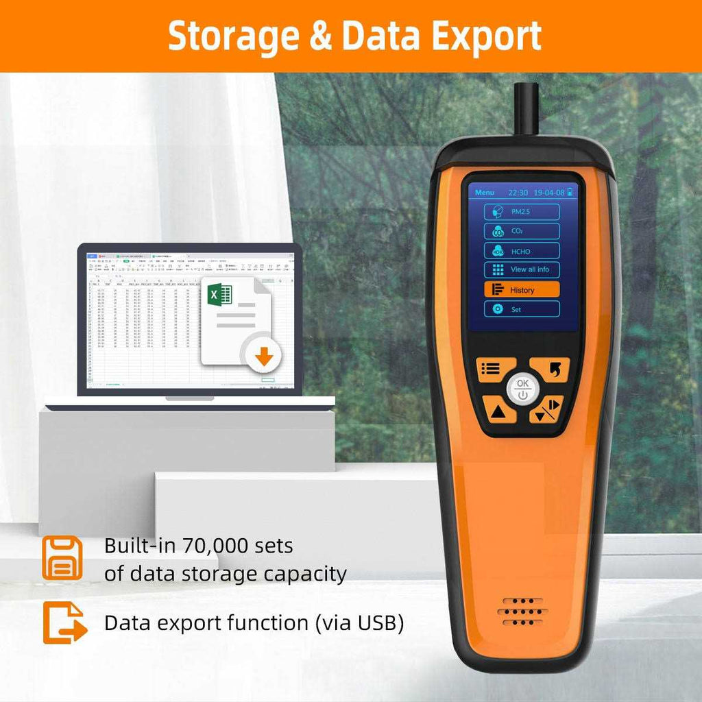 Temtop M2000 Air Quality Meter for Formaldehyde PM2.5 PM10 CO2 M45500