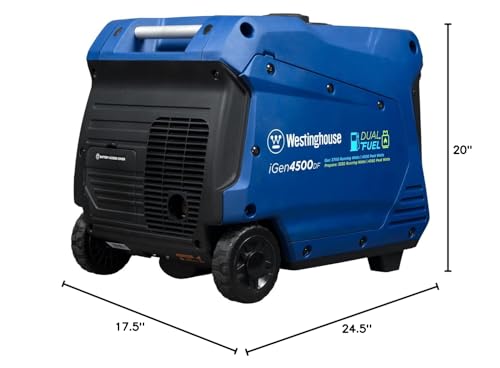 Westinghouse 5000 Peak Watt Dual Fuel Portable Inverter Generator, Remote Electric Start E228