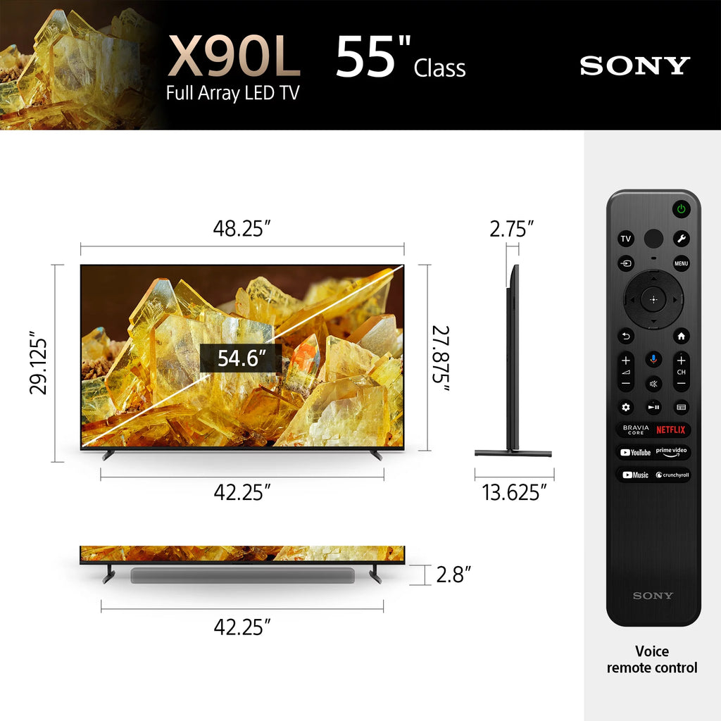 Sony 55" BRAVIA XR X90L 4K HDR Full Array LED Smart Google TV R563