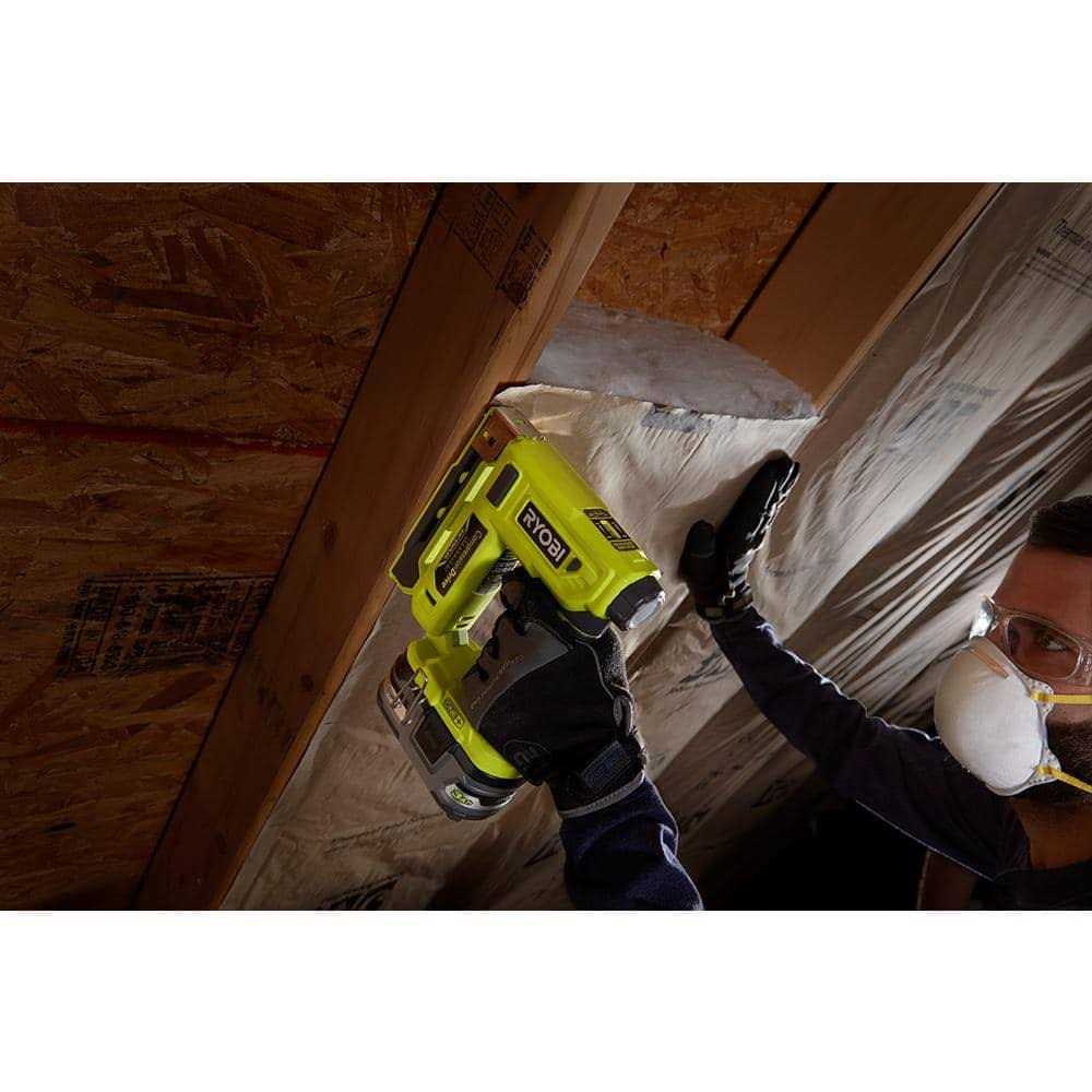 Ryobi ONE+ 18V Cordless 3/8 in. Crown Stapler with 2.0 Ah Battery N36431