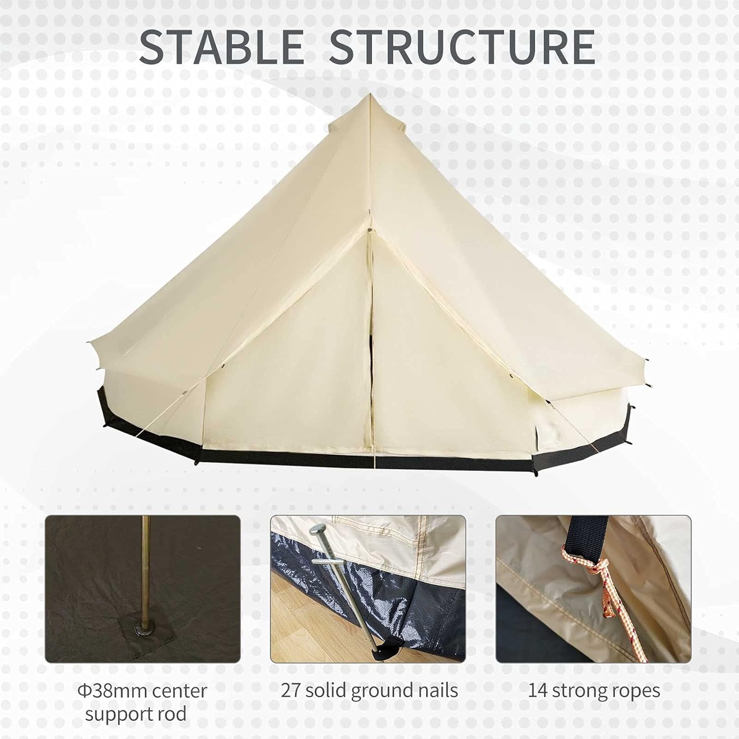 Outsunny 10-Person Waterproof Camping Tent Yurt X895