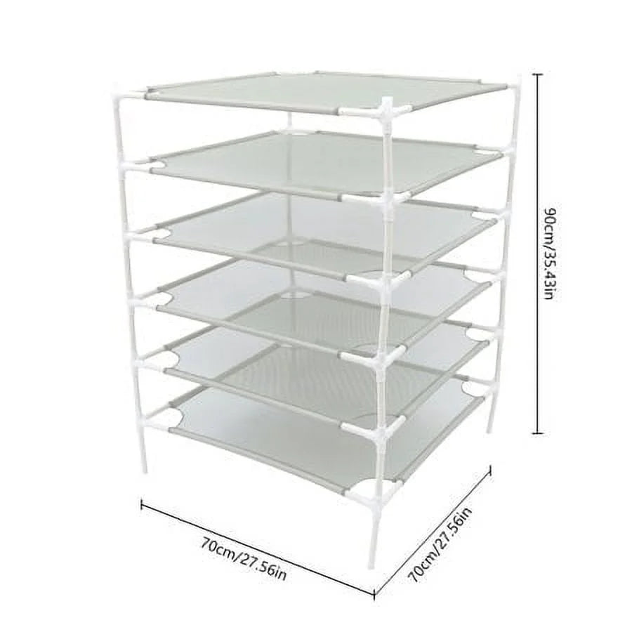 6-Layer Stackable Mesh Clothes Drying Rack Q753068