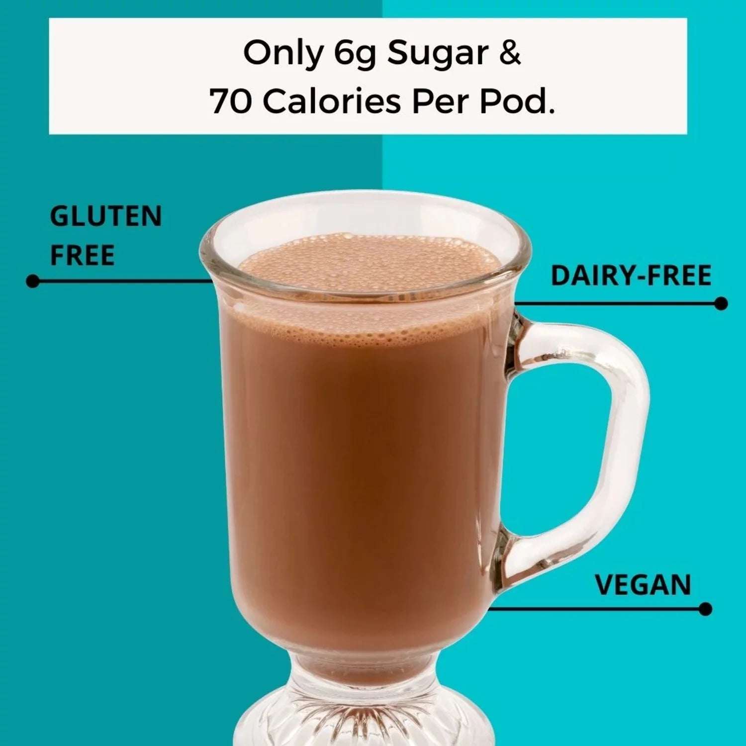 Peppermint Hot Chocolate Dairy-Free Cocoa Pods for Keurig K-Cup Brewers E923609