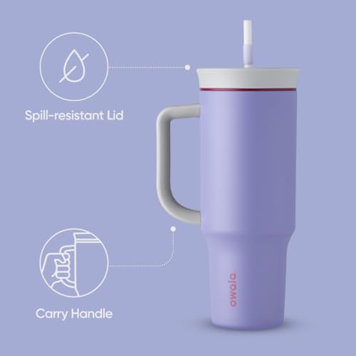 Owala Stainless Steel Insulated Travel Tumbler 40 oz Dusty Pink X1735