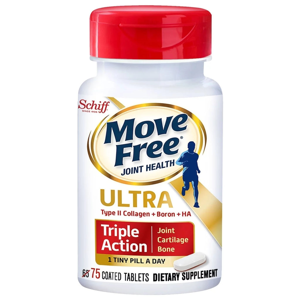 Move Free Type II Collagen, Boron & HA Ultra Triple Action Tablets, 75 Count R3908
