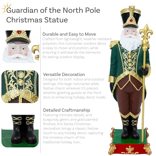 Sunnydaze 3ft Nutcracker Christmas Decoration Polyresin Indoor Outdoor Statue J988408