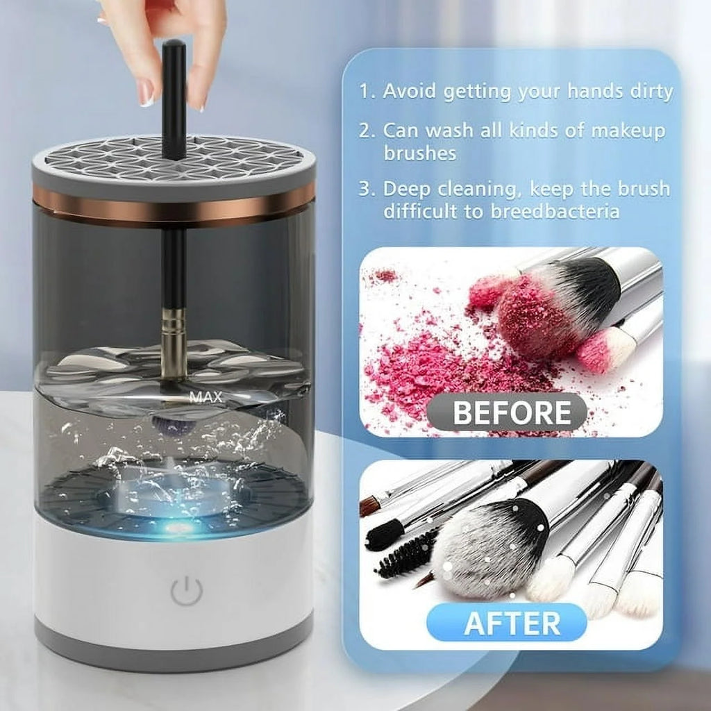 Electric Portable Makeup Brush Cleaner Machine with Cleaning Mat B9022