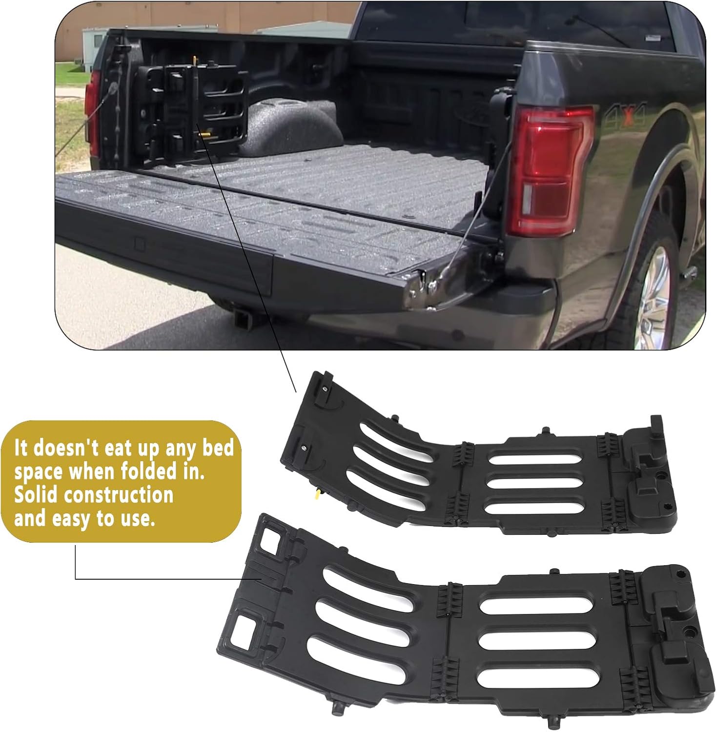 Tailgate Bed Extender Kit for Ford F150 2015-2021 Raptor, Black P631150