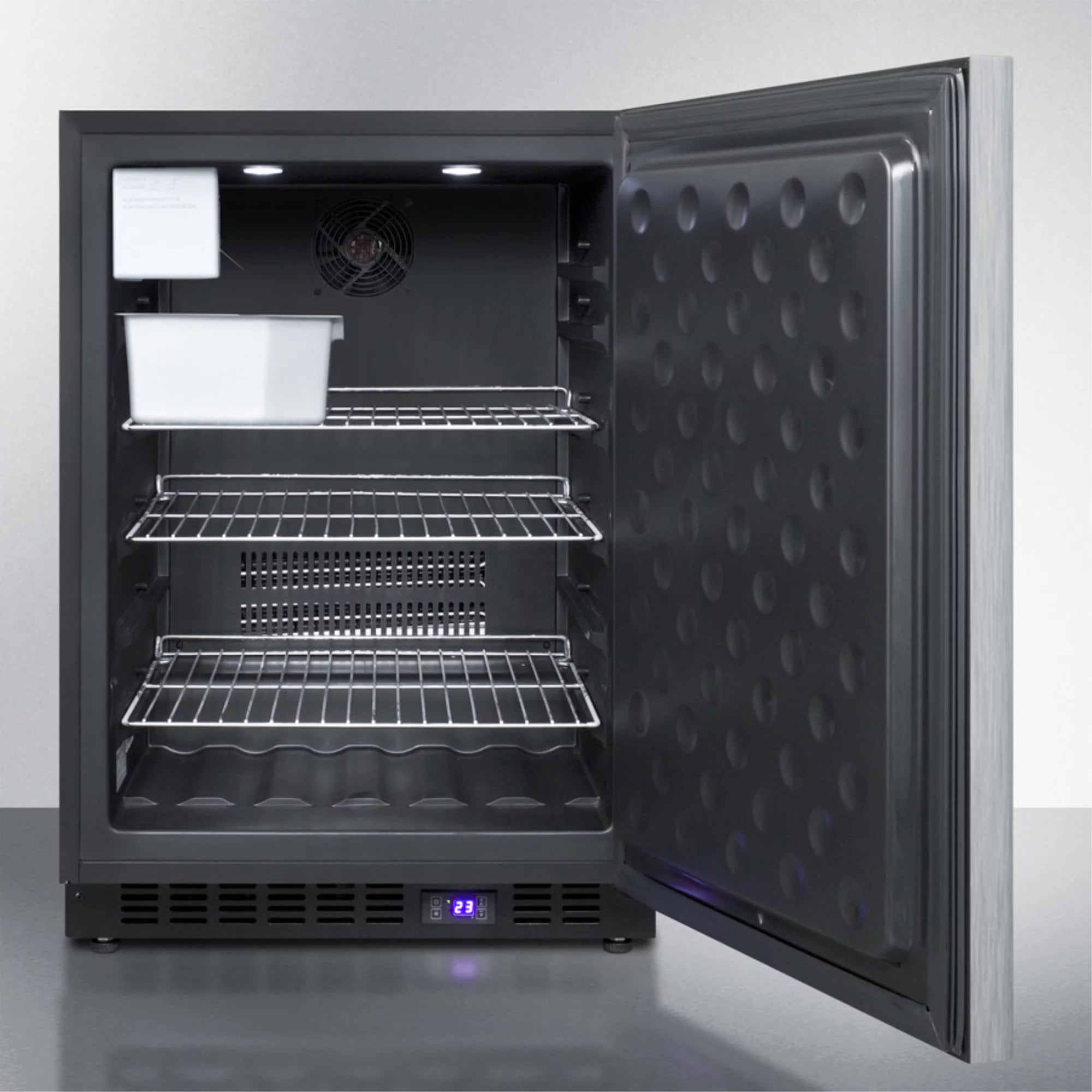 Frost-free Built-in Undercounter Freezer with Icemaker, Stainless Steel F638