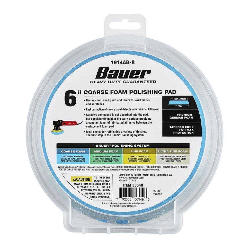 Bauer 6 in. Coarse Foam Polishing Pad P5466