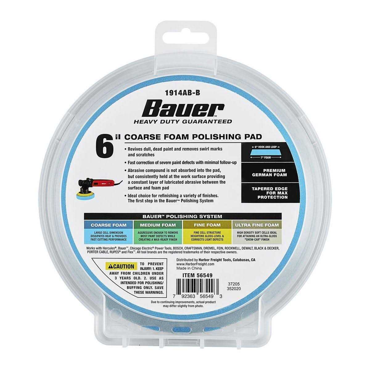 Bauer 6 in. Coarse Foam Polishing Pad P5466