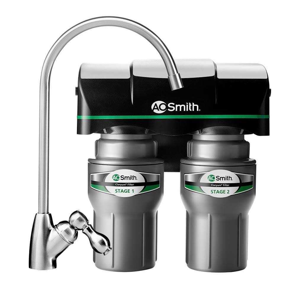 A.O. Smith 2-Stage Carbon Block Under Sink Water Filtration System with Brushed Nickel Faucet AO-US-200 - Shop Hardware Tools Online Store
