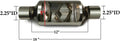 Pair of single chamber universal performance race round mufflers 2.25" Pack of 2
