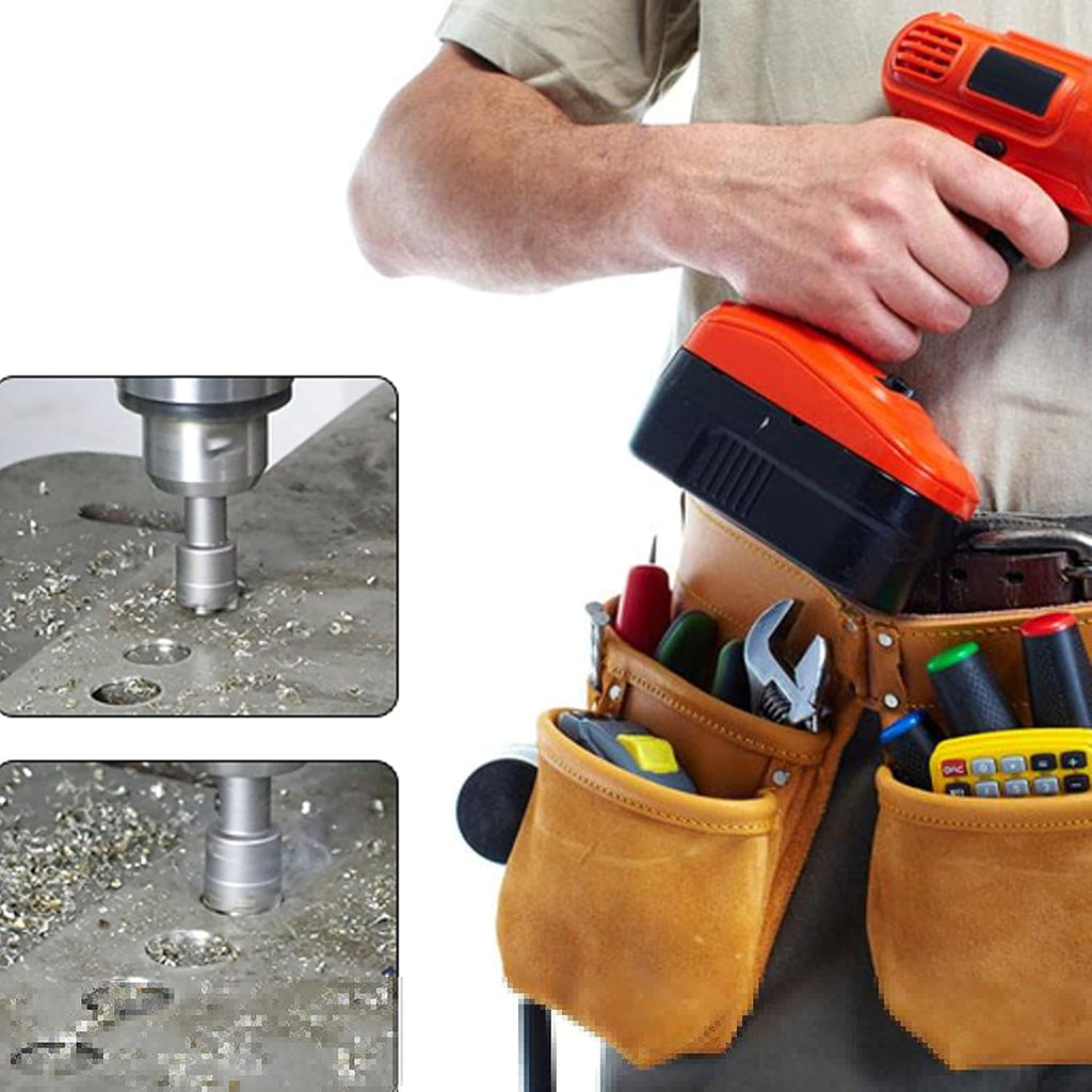 REETAI-FOUR 13Pcs TCT Hole Saw Kit, Tungsten Carbide Tipped, Heavy Duty for Stainless Steel O811088