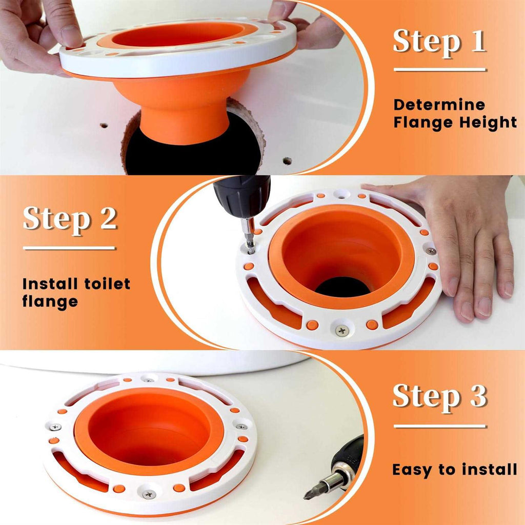 Universal Toilet Flange Repair Kit for 3, 4, 5 Inch Toilets U1024