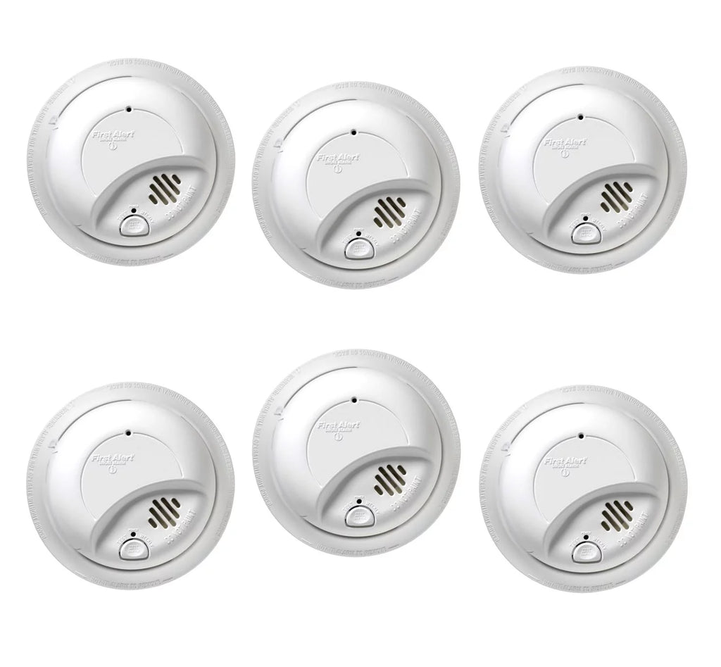 First Alert Hardwired Smoke Alarm with Battery Backup 6 Pack M3481