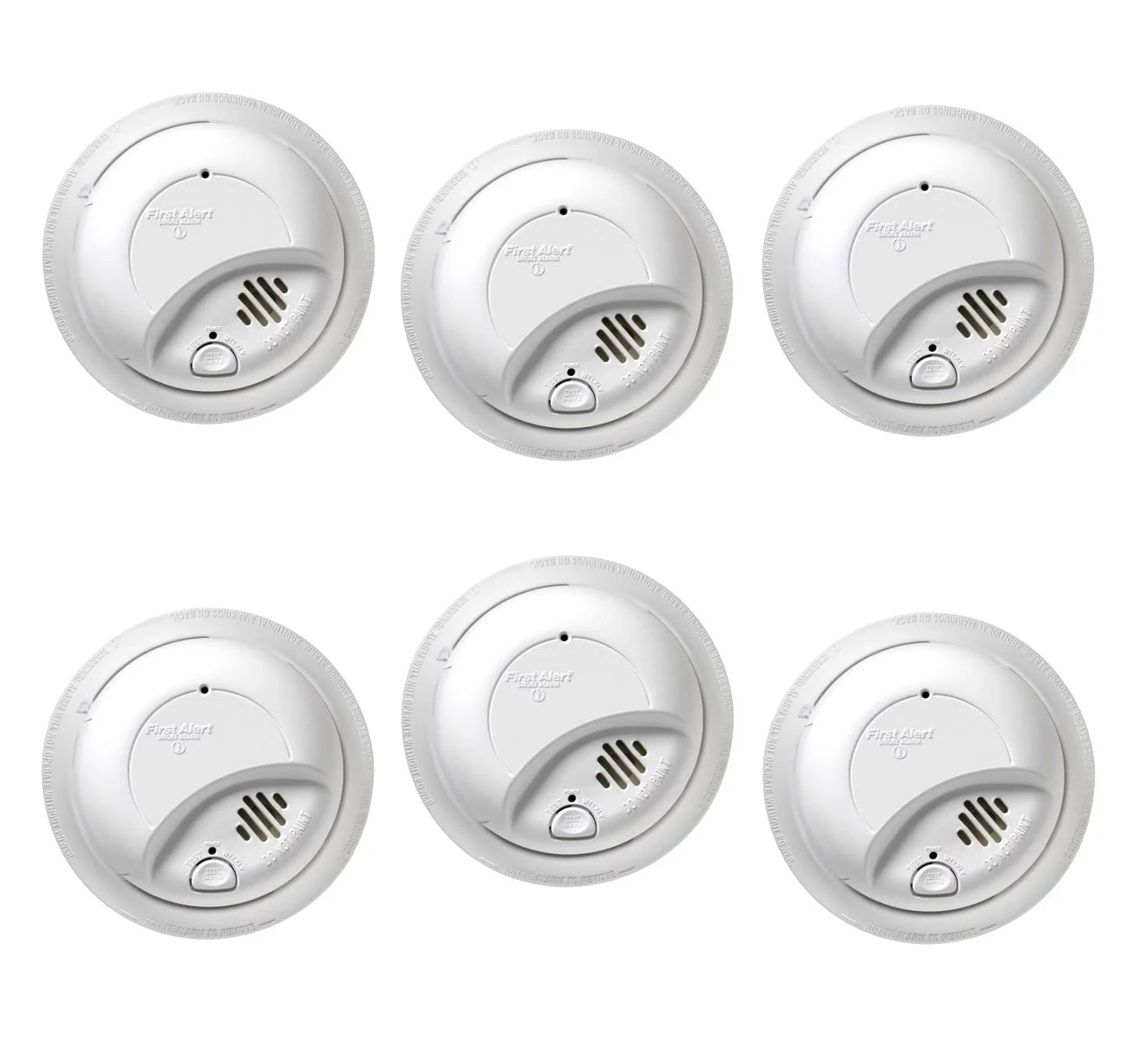 First Alert Hardwired Smoke Alarm with Battery Backup 6 Pack M3481