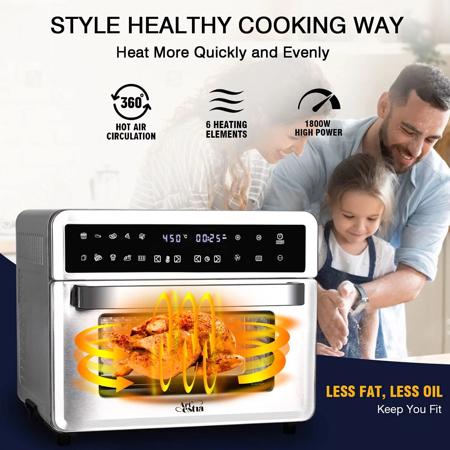 26QT Air Fryer Oven, Large Family Size Y8882