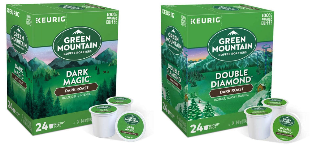 Green Mountain Coffee Dark Magic & Double Black Diamond Extra Bold Variety Pack 48 K-Cups for Keurig Y79194