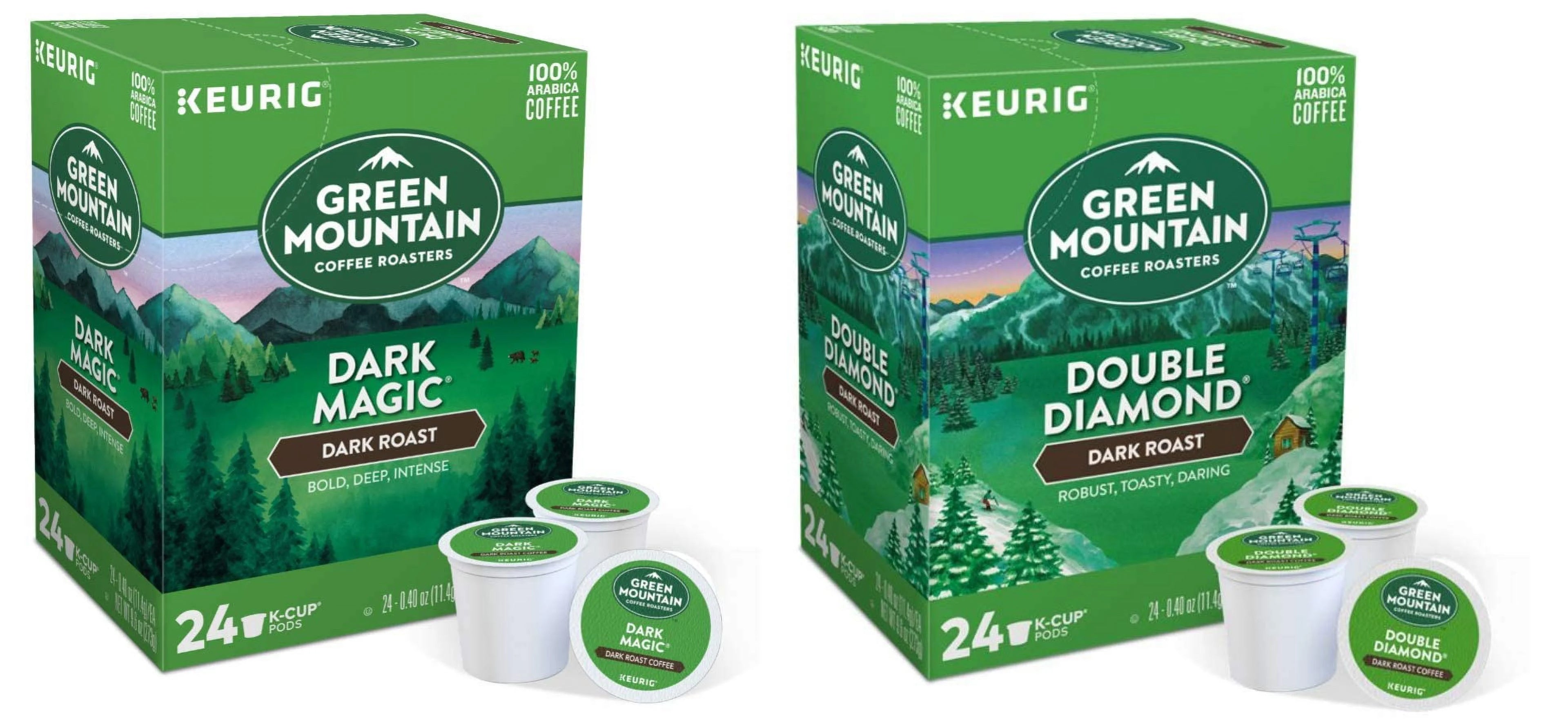 Green Mountain Coffee Dark Magic & Double Black Diamond Extra Bold Variety Pack 48 K-Cups for Keurig Y79194