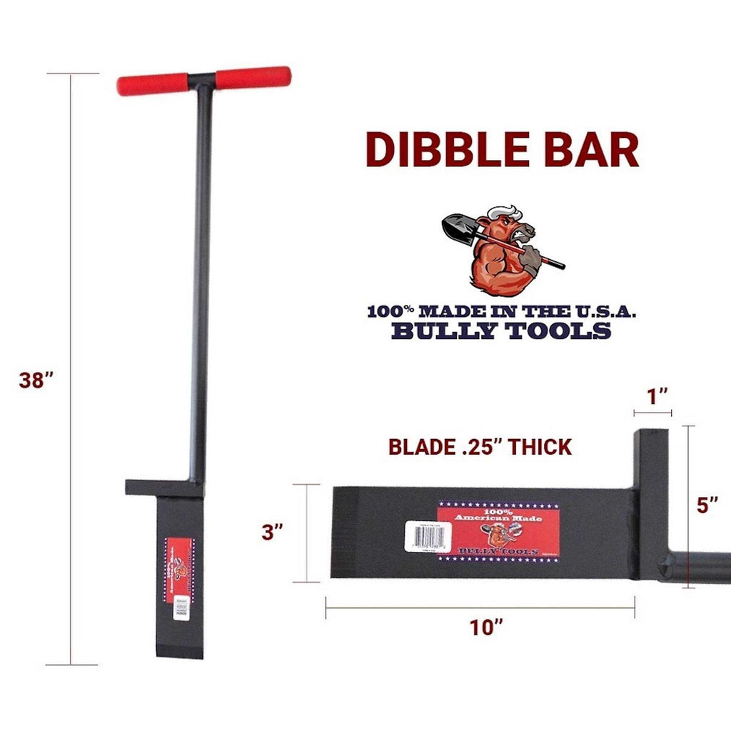 Bully Tools 92381 Dibble Bar with Steel T-Style Handle H87037